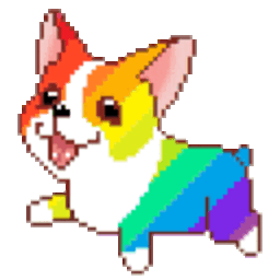 Transparent Party Corgi — cute emoji for Slack & Discord (Discord)