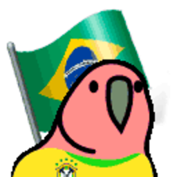 Brazilian Fan Parrot — cartoon emoji for Slack & Discord (Discord)