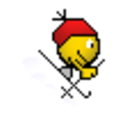 Downhill Ski — cartoon emoji for Slack & Discord (Discord)