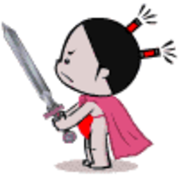 Littlegirl Sword — cartoon emoji for Slack & Discord (Discord)