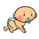 Crawling Baby — baby emoji for Slack & Discord