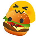 Burger Nom — cartoon emoji for Slack & Discord