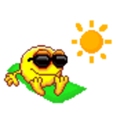 Sun Bathing — cartoon emoji for Slack & Discord (Discord)