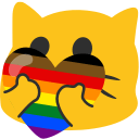 Meow Prideheart 2 — cartoon emoji for Slack & Discord