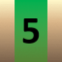 Number 5 Green Square — number emoji for Slack & Discord