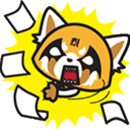 Aggretsuko Paperwork — cartoon emoji for Slack & Discord (Discord)