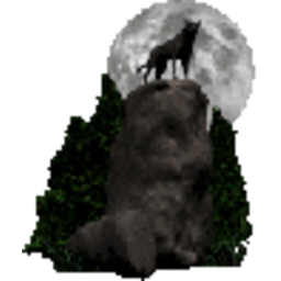 Howling Wolf Moon — animal emoji for Slack & Discord (Discord)