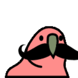 Mustache Parrot — cartoon emoji for Slack & Discord (Discord)