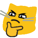 Meow Thonking — cartoon emoji for Slack & Discord