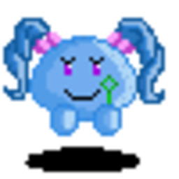 Bluekao Pigtails — cartoon emoji for Slack & Discord (Discord)