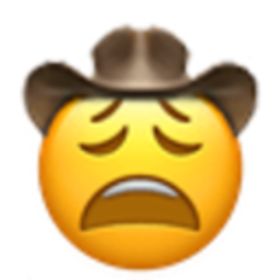 Weary Cowboy — cartoon emoji for Slack & Discord (Discord)