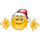 Hug Santahat — cartoon emoji for Slack & Discord