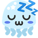 Jellyfish Sleep — cartoon emoji for Slack & Discord (Slack)