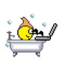 Bath Laptop — cartoon emoji for Slack & Discord