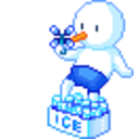 Melt Snowman — cartoon emoji for Slack & Discord