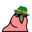 Lepreparty Parrot — cartoon emoji for Slack & Discord