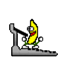 Banana Treadmill 2 — cartoon emoji for Slack & Discord