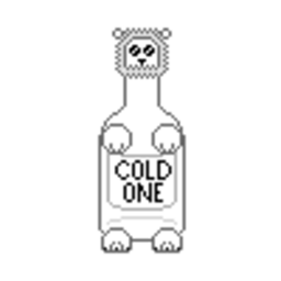Cold One Polarbear — cartoon emoji for Slack & Discord (Discord)