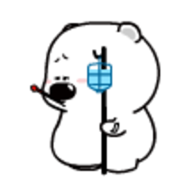 Polar Bear Sick — bear emoji for Slack & Discord (Discord)