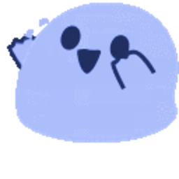 Blueblob Jump — cartoon emoji for Slack & Discord (Discord)