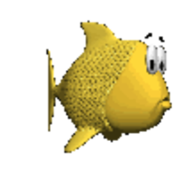 Fish Yellow — cartoon emoji for Slack & Discord (Discord)