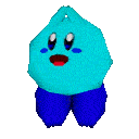 Kirby Blue — cartoon emoji for Slack & Discord