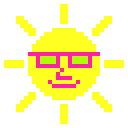 Happy Sun — yellow emoji for Slack & Discord