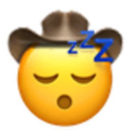 Sleeping Cowboy — emoji emoji for Slack & Discord (Discord)