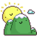 Sunny Mountain — nature emoji for Slack & Discord
