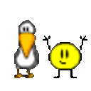 Dancing Birdxsmiley — cartoon emoji for Slack & Discord