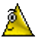 Triangle Eyepop — cartoon emoji for Slack & Discord