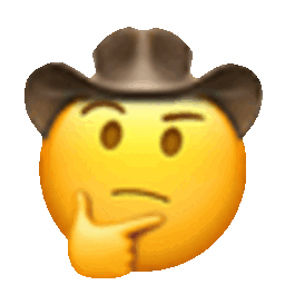 Thinking Cowboy — cartoon emoji for Slack & Discord (Discord)