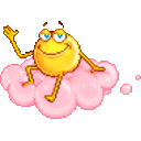 Wave Pink Cloud — yellow emoji for Slack & Discord