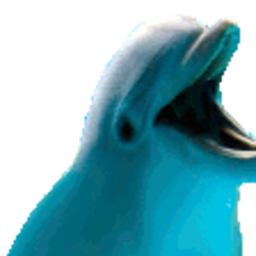 Happy Dolphin — cartoon emoji for Slack & Discord (Discord)