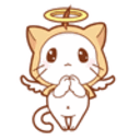 Angel Kitty — cartoon emoji for Slack & Discord