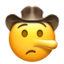 Lying Cowboy — cartoon emoji for Slack & Discord