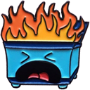 Dumpsterfire 2 — cartoon emoji for Slack & Discord