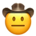 Neutral Cowboy — cartoon emoji for Slack & Discord