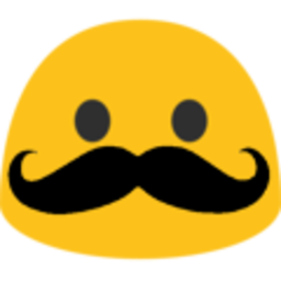 Blob Moustache — cartoon emoji for Slack & Discord (Discord)