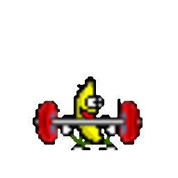 Banana Liftweights — cartoon emoji for Slack & Discord (Discord)