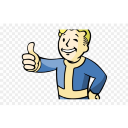 Fallout Thumbs Up — cartoon emoji for Slack & Discord