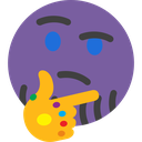 Thanos Thinking — cartoon emoji for Slack & Discord