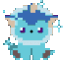 Vaporeon Pixel — cartoon emoji for Slack & Discord
