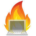Laptopfire — technology emoji for Slack & Discord