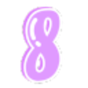 Number 8 Bubble — number emoji for Slack & Discord