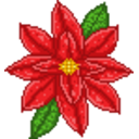 Poinsettia — flower emoji for Slack & Discord