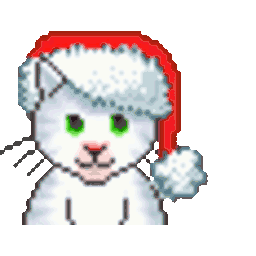 Xmas Cat White — cartoon emoji for Slack & Discord (Discord)